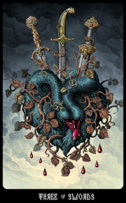 картинка Карты Таро The Slavic Legends Tarot 12cm black, Taroteca / Славянские Легенды 12 см черный срез от магазина Gamesdealer.ru