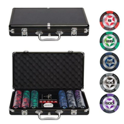 Набор для покера Black Stars на 300 фишек Набор для покера Black Stars на 300 фишек