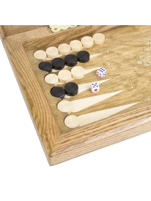 картинка Шахматы + Шашки + Нарды 3 в 1 "Сенатор 2", 40 см, ясень, Partida от магазина Gamesdealer.ru