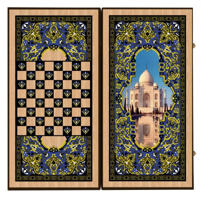 картинка Шахматы + нарды + шашки "Сирия Тадж Махал" большие от магазина Gamesdealer.ru