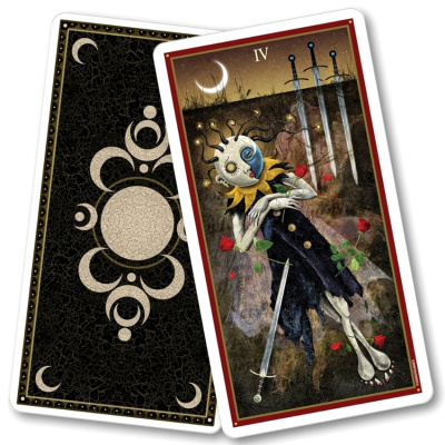 картинка Карты Таро "Deviant Moon Tarot Miniature Borderless" US Games / Девиантное Лунное Таро Миниатюрное от магазина Gamesdealer.ru