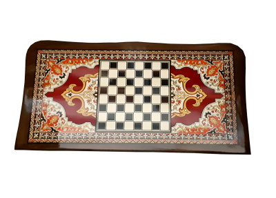 картинка Нарды Бакинские "Красный узор" в дипломате от магазина Gamesdealer.ru