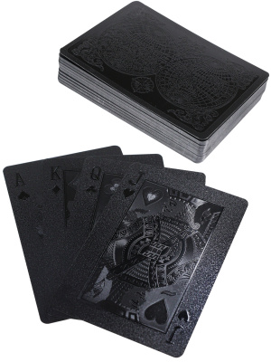 картинка Карты игральные пластиковые чёрные Карта (54 шт.) от магазина Gamesdealer.ru