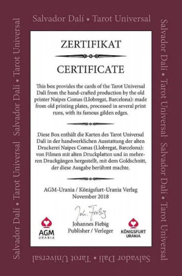 картинка Карты Таро "Salvador Dali Universal Tarot Gold Edition" AGM Urania / Сальвадор Дали Золотое Издание от магазина Gamesdealer.ru