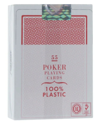 картинка Карты "Fournier no. 2800 jumbo index red" 100% пластик от магазина Gamesdealer.ru