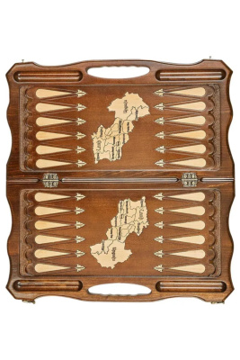 картинка Шахматы + нарды резные с Араратом 2, ручкой, Haleyan от магазина Gamesdealer.ru