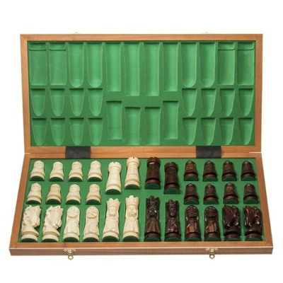 картинка Шахматы "Большой Замок" 60 см маркетри, Madon (деревянные, Польша) от магазина Gamesdealer.ru