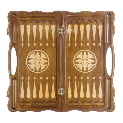 картинка Нарды резные "Битва львов" с ручкой 60, Haleyan от магазина Gamesdealer.ru