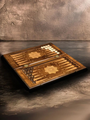 картинка Нарды резные "Золотой Узор 2", Mirzoyan от магазина Gamesdealer.ru