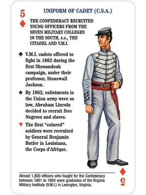 картинка Карты "Uniforms of the Civil War Cards Game" магазин Gamesdealer.ru являющийся официальным дистрибьютором в России  картинка Карты "Uniforms of the Civil War Cards Game" от магазина Gamesdealer.ru