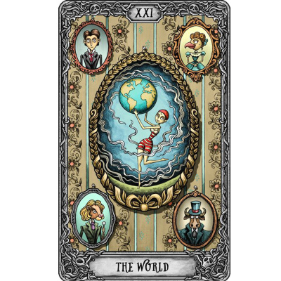 картинка Карты Таро The Dark Mansion Tarot deck Large Version 14 cm, Taroteca / Темный Особняк, 14 см, золото от магазина Gamesdealer.ru