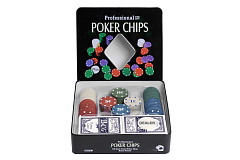 Набор для покера Holdem Light на 100 фишек с номиналом