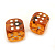 картинка Комплект костей из янтаря 11мм, 2 шт от магазина GamesDealer.ru