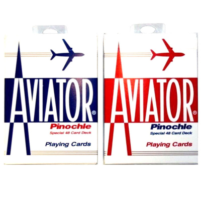 Карты "Aviator pinochle red/blue" 