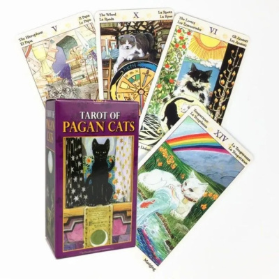 картинка Карты Таро "Pagan Cats Tarot mini" Reprint / Мини Колода Языческих Кошек TAROMANIA от магазина Gamesdealer.ru