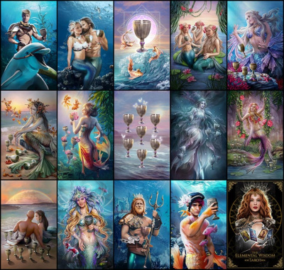 картинка Карты Таро The Elemental Wisdom Tarot LARGE version 14cm, Taroteca  / Таро Мудрость Стихий,  14 см,  от магазина Gamesdealer.ru