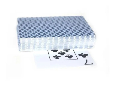 картинка Карты для покера "Texas Holdem" 100% пластик, синяя рубашка от магазина Gamesdealer.ru