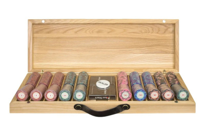 картинка Набор для покера Casino Royale на 500 фишек в кейсе из ясеня v2, Partida от магазина Gamesdealer.ru