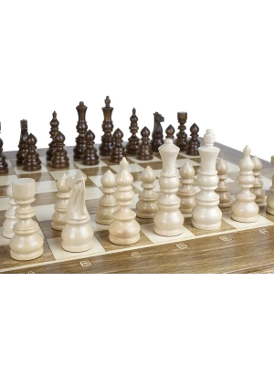 картинка Шахматы + Шашки + Нарды 3 в 1 "Сенатор 3", 50 см, ясень, Partida от магазина Gamesdealer.ru