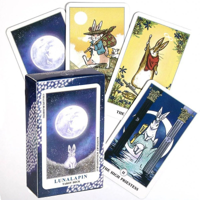 картинка Карты Таро "Lunalapin Tarot" 12x7 Reprint / Таро Лунный Кролик TAROMANIA от магазина Gamesdealer.ru
