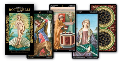 картинка Карты Таро "Atanassov Golden Botticelli Tarot" Lo Scarabeo / Атанасов Золотое Таро Боттичелли от магазина Gamesdealer.ru