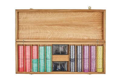 картинка Набор для покера Valentino Poker Room Ceramic на 500 фишек в дубовом кейсе, Partida от магазина Gamesdealer.ru