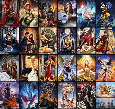 картинка Карты Таро The World of Visions Tarot 12cm, Taroteca / Мир Видений 12 см золотой срез от магазина Gamesdealer.ru