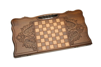 картинка Нарды резные "Корона" с ручкой, Haleyan от магазина Gamesdealer.ru