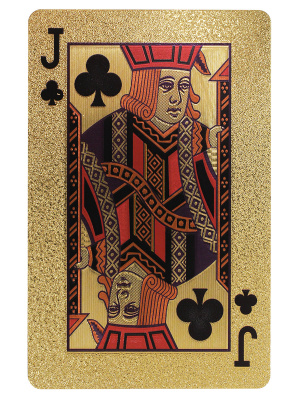 картинка Карты игральные пластиковые золотые 500 ЕВРО (54 шт.) от магазина Gamesdealer.ru