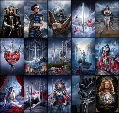 картинка Карты Таро The Elemental Wisdom Tarot LARGE version 14cm, Taroteca  / Таро Мудрость Стихий,  14 см,  от магазина Gamesdealer.ru