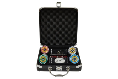 картинка Набор для покера Crown на 100 фишек магазин Gamesdealer.ru являющийся официальным дистрибьютором в России  картинка Набор для покера Crown на 100 фишек от магазина Gamesdealer.ru