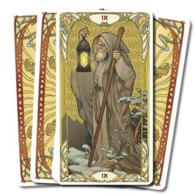 картинка Карты Таро "Golden Art Nouveau Tarot" Lo Scarabeo / Золотое Таро Уэйт Арт-Нуво от магазина Gamesdealer.ru