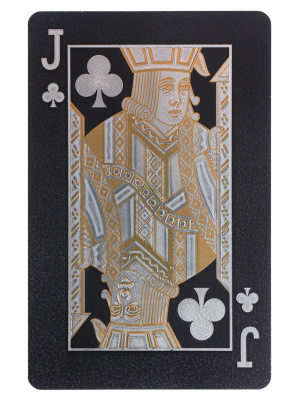 картинка Карты игральные пластиковые золотые с чёрным Череп (54 шт.) от магазина Gamesdealer.ru