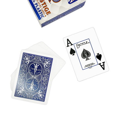 картинка Карты "Bicycle Prestige Rider 100% Plastic Jumbo blue" от магазина Gamesdealer.ru