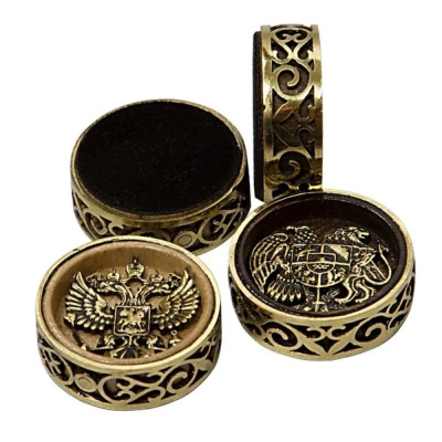 картинка Набор фишек для нард "2 Герба" с бронзой 209, Haleyan от магазина Gamesdealer.ru