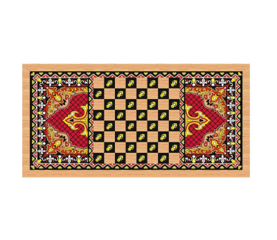 картинка Нарды + Шашки Аравия Красные малые (Россия, дерево, 40 см), Partida от магазина Gamesdealer.ru