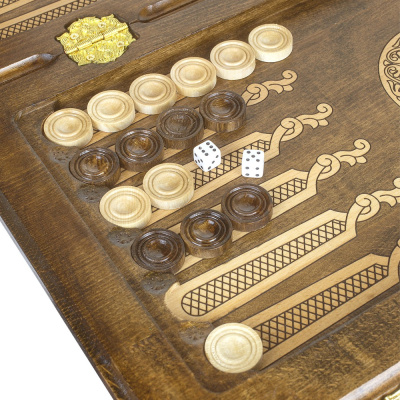 картинка Нарды резные "Гладиатор 2" 50, Mkhitaryan от магазина Gamesdealer.ru