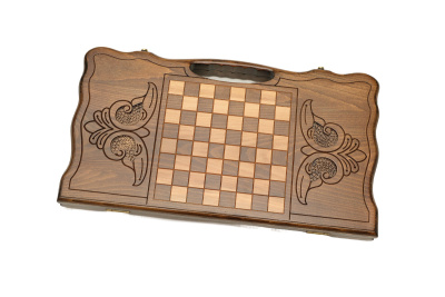 картинка Нарды резные "Корона" с ручкой 50, Haleyan от магазина Gamesdealer.ru