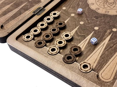 картинка Нарды Марс "Золотой Орнамент 2" средние (деревянные, 50 см, Россия), Partida от магазина Gamesdealer.ru