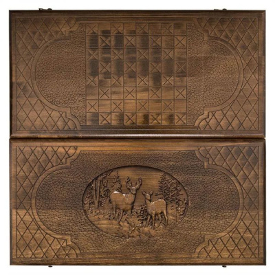 картинка Нарды резные "Олень-2", Ustyan от магазина Gamesdealer.ru