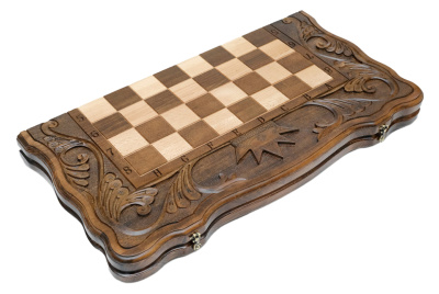 картинка Шахматы + нарды резные "Корона" 60, Haleyan от магазина Gamesdealer.ru