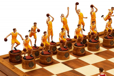 картинка Шахматы "Баскетбол" 50*50 мореный дуб от магазина Gamesdealer.ru