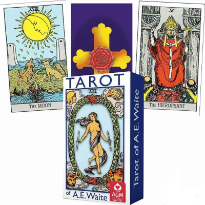картинка Карты Таро "A.E.Waite Tarot Blue Edition-Standard" AGM Urania / Колода Уэйта - английская версия от магазина Gamesdealer.ru
