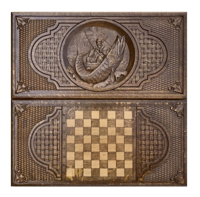 картинка Нарды резные "Рыбак", Mkhitaryan от магазина Gamesdealer.ru