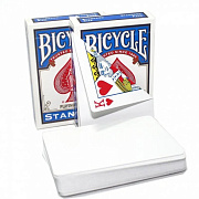 Карты "Bicycle Blank Back Standard Face blue" / рубашка пустая, лицо стандарт