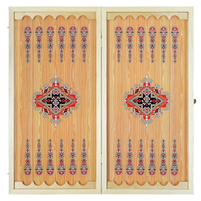 картинка Нарды + Шашки Аравия Волк средние (Россия, дерево, 50 см), Partida от магазина Gamesdealer.ru