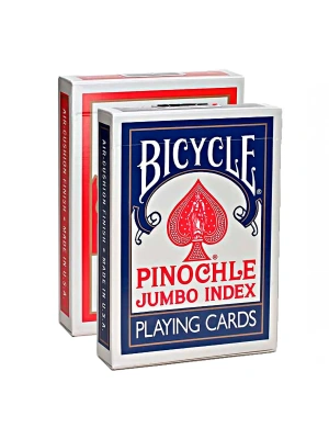 картинка Карты "Bicycle Pinochle Jumbo Index Red/Blue" от магазина Gamesdealer.ru