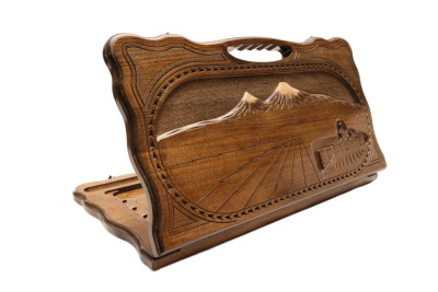 картинка Нарды резные "Арарат и Хор Вирап" с ручкой 60, Haleyan от магазина Gamesdealer.ru