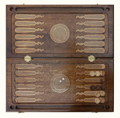 картинка Нарды резные "Герб РФ 2", Mkhitaryan от магазина Gamesdealer.ru