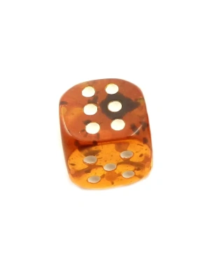 картинка Кости игральные из янтаря 15 мм, 1 шт от магазина Gamesdealer.ru